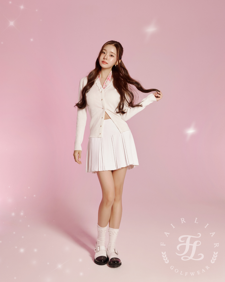 RIBBED FRILL CARDIGAN