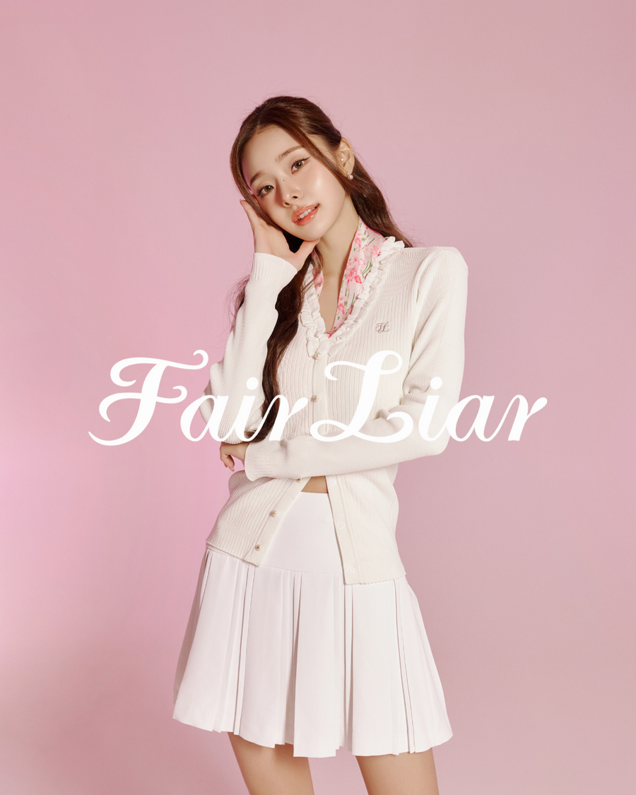 RIBBED FRILL CARDIGAN