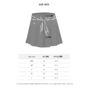 FLOWER BELT HIGH-WAIST PLEATS SKIRT