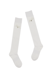 LEATHER RIBBON KNEE-HIGH SOCKS