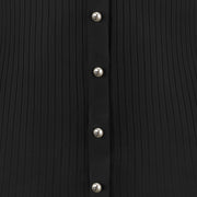 RIBBED FRILL CARDIGAN