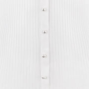 RIBBED FRILL CARDIGAN