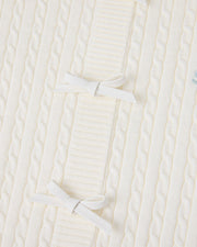 RIBBON 3/4 SLEEVE CROP KNIT