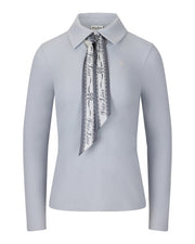 SCARF SET SHOULDER SHIRRING T-SHIRT