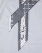 SCARF SET SHOULDER SHIRRING T-SHIRT