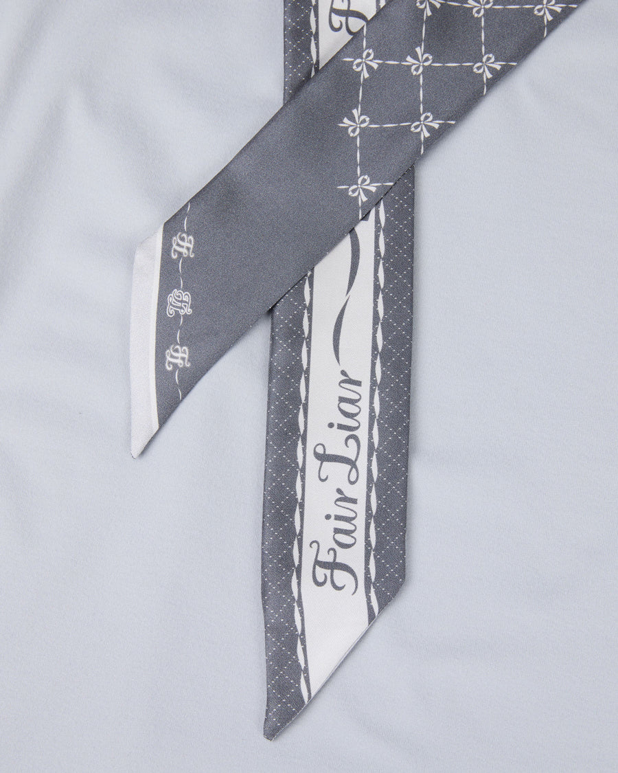 SCARF SET SHOULDER SHIRRING T-SHIRT