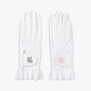 FRILL CRYSTAL LOGO GLOVES