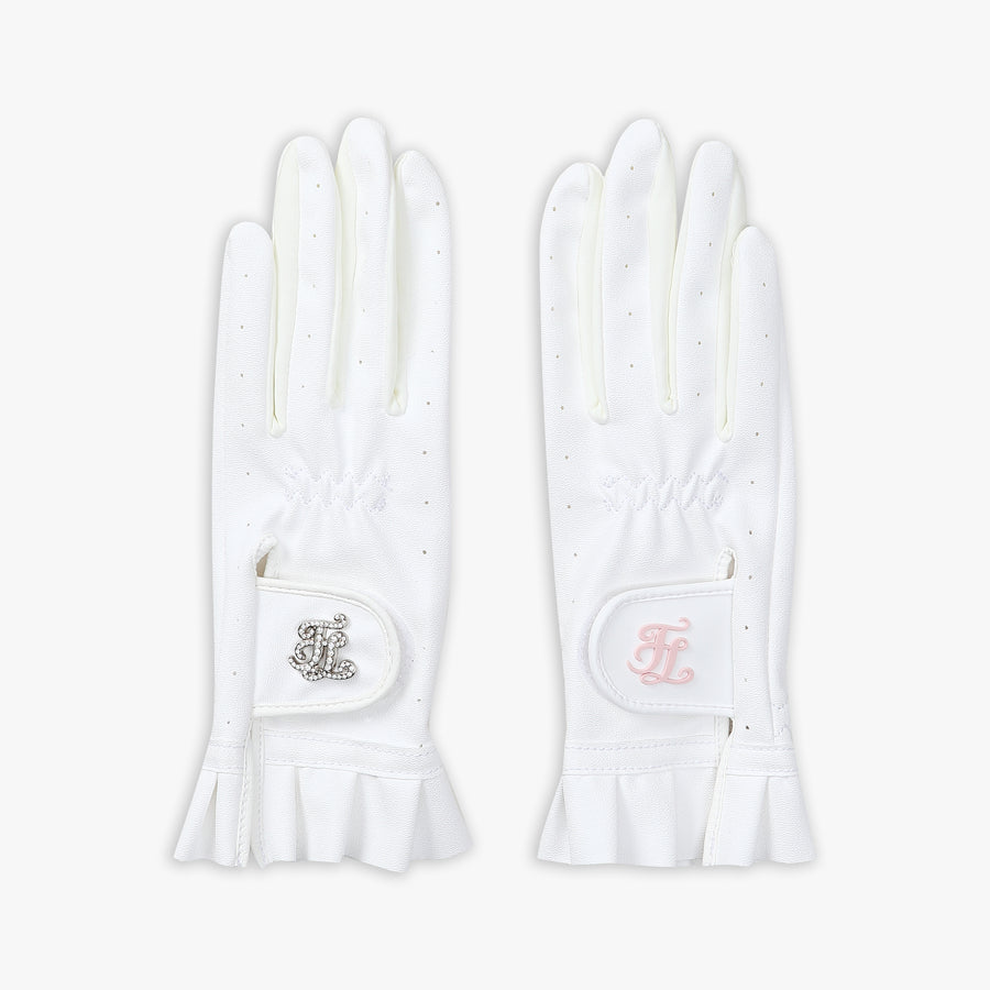 FRILL CRYSTAL LOGO GLOVES