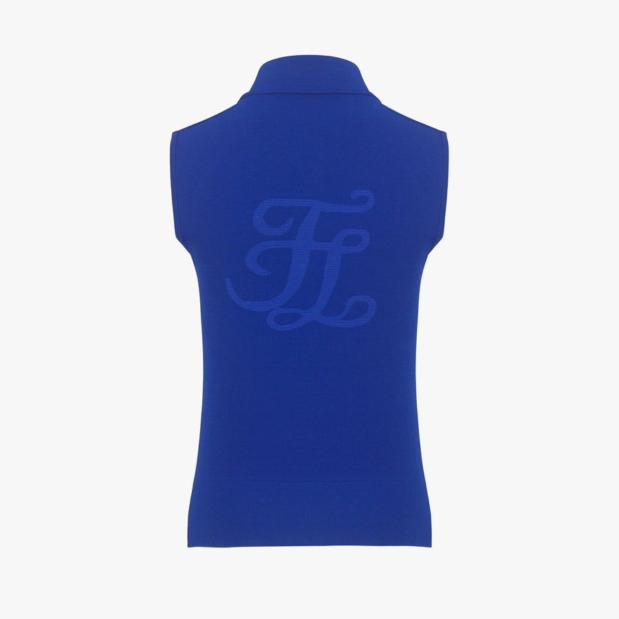 WIDE COLLAR SLEEVELESS KNIT