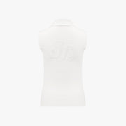 WIDE COLLAR SLEEVELESS KNIT