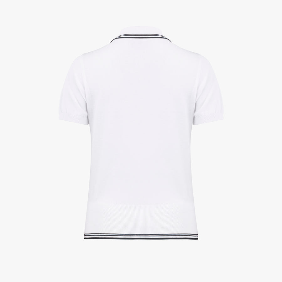 LINE COLORED SHORT SLEEVED KNIT