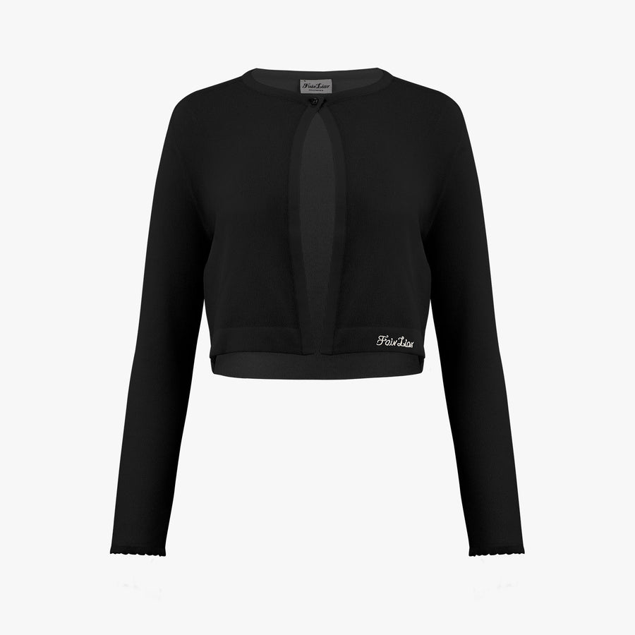 SEE-THROUGH CROP CARDIGAN