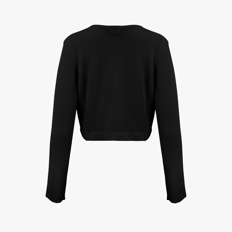 SEE-THROUGH CROP CARDIGAN
