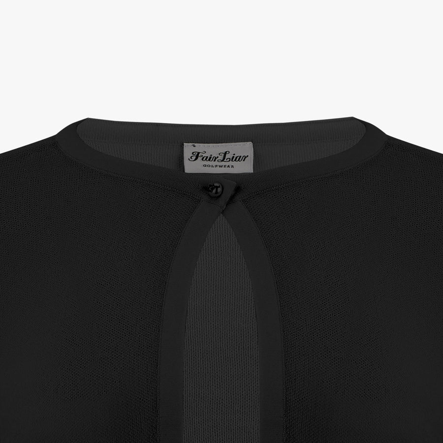 SEE-THROUGH CROP CARDIGAN