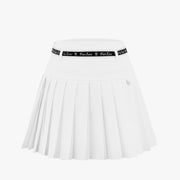 HIGH-WAIST RIBBON SET PLEATED SKIRT