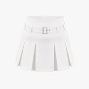 BELTED PLEATED SKIRT