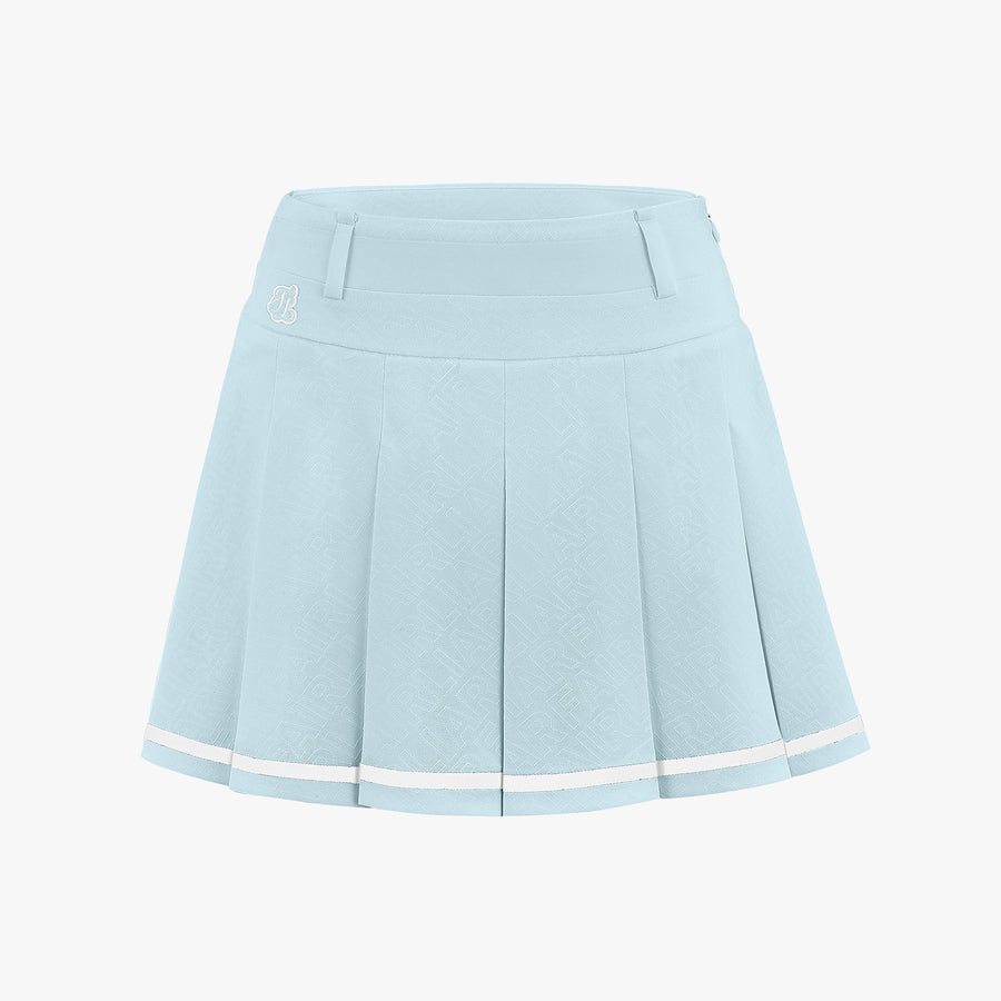 LOGO JACQUARD PLEATS