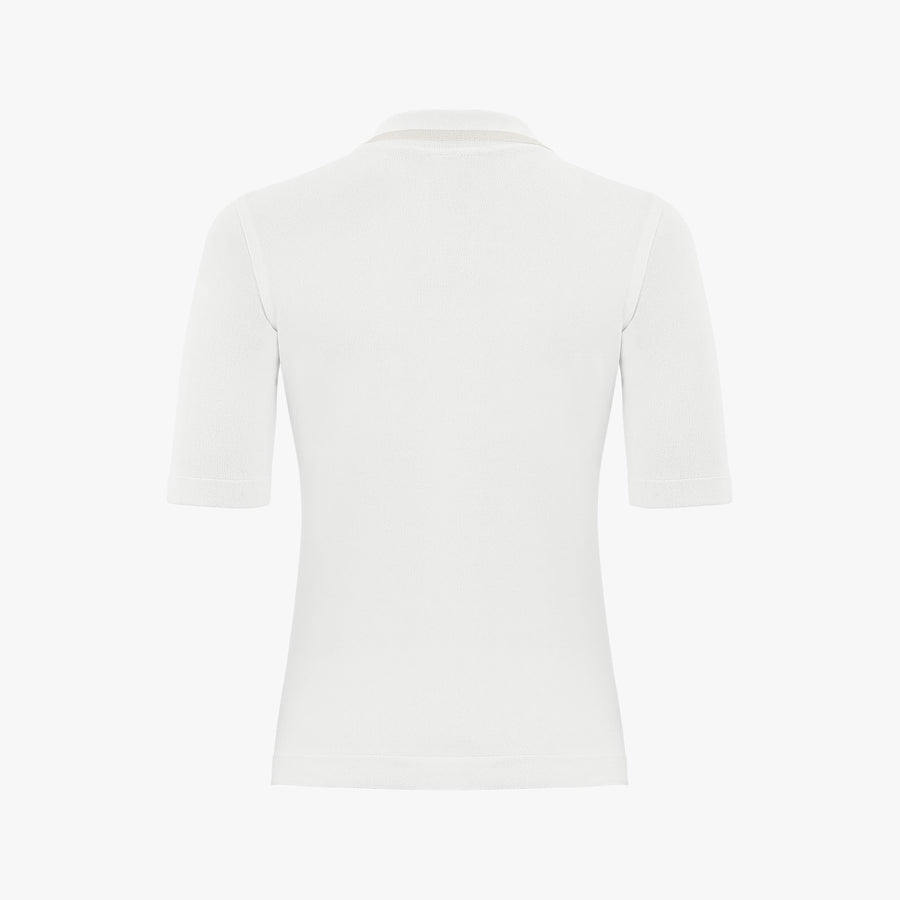 FRONT RUFFLE COLLAR KNIT