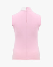 DOUBLE HIGH NECK SLEEVELESS T-SHIRT