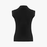 FRILL V-NECK SLEEVELESS T-SHIRT