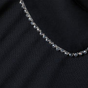 BEADED COLLAR COOLING T-SHIRT