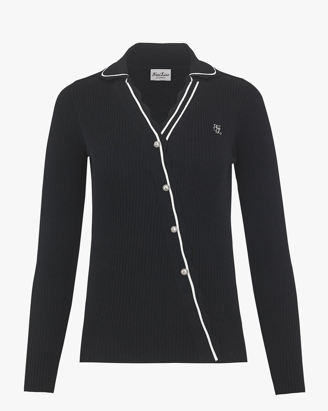 OBILIQUE V-NECK KNIT