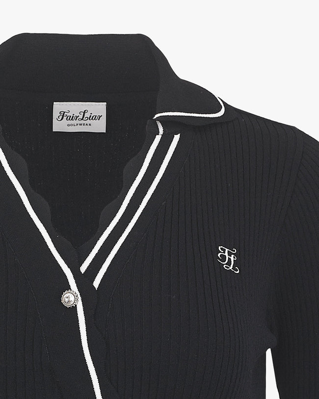 OBILIQUE V-NECK KNIT