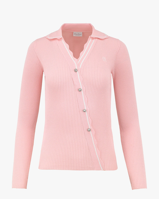 OBILIQUE V-NECK KNIT