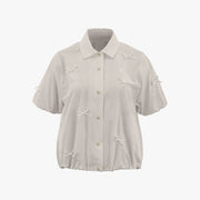 RIBBON SHORT SLEEVE JUMPER