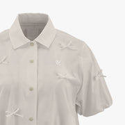 RIBBON SHORT SLEEVE JUMPER