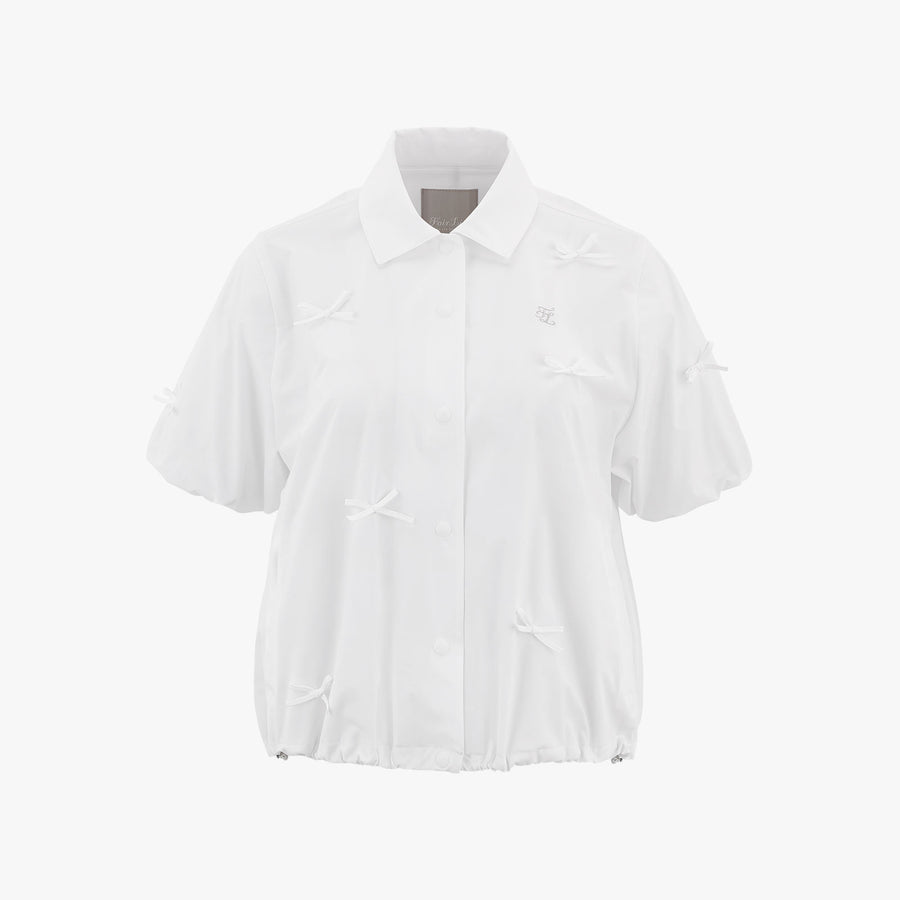 RIBBON SHORT SLEEVE JUMPER