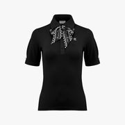 GINGHAM SCARF SET T-SHIRT