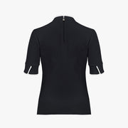 FRILL HIGH NECK 3/4 SLEEVE T-SHIRT