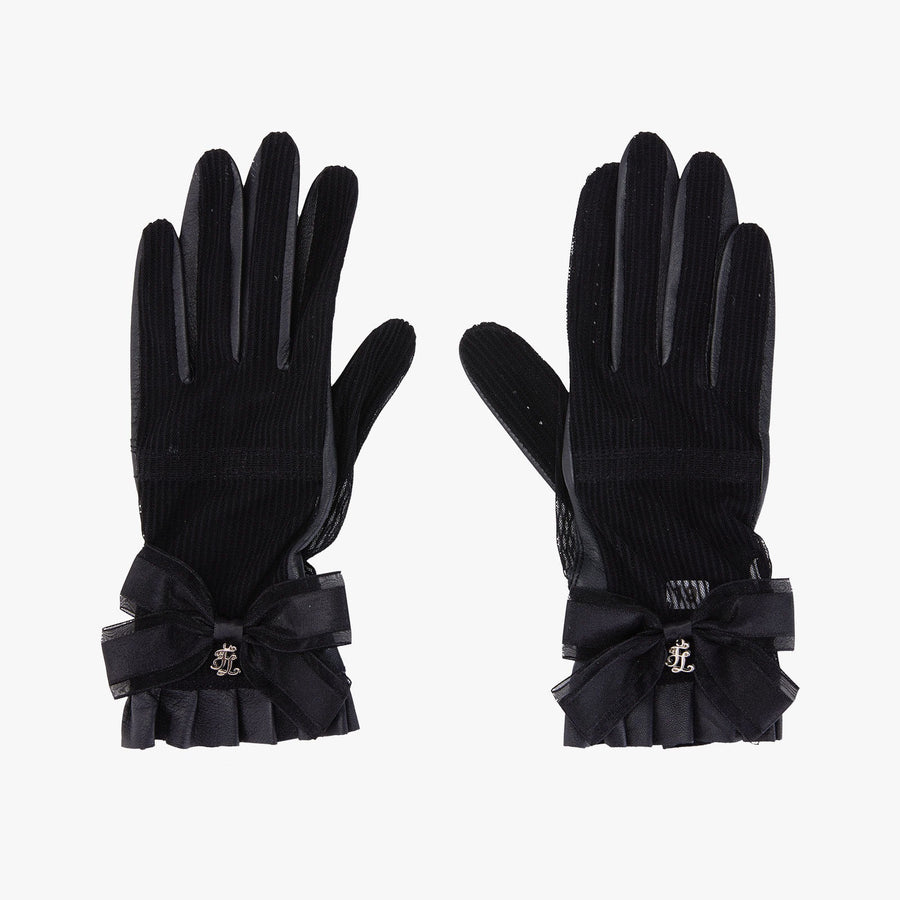 LAMBSKIN LACE RIBBON GLOVES