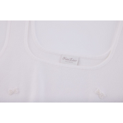 SQUARE NECK PEARL RIBBON VEST