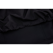BACK SHIRRING ZIP-UP VEST