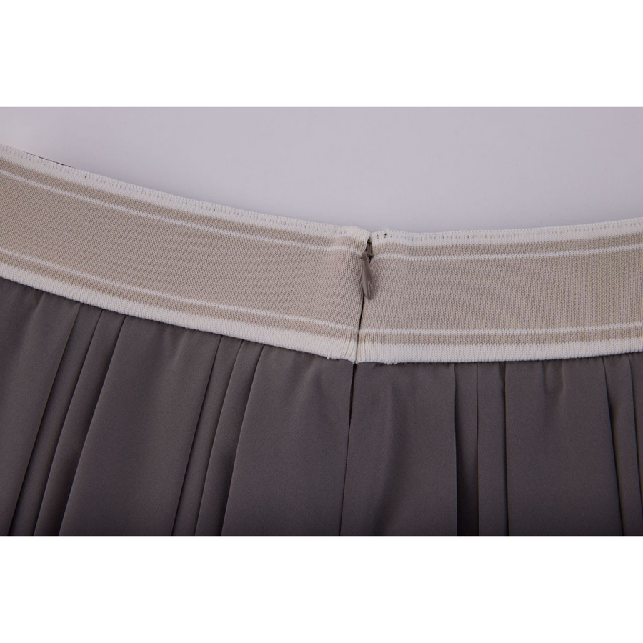 DOUBLE PLEATED BAND SKIRT