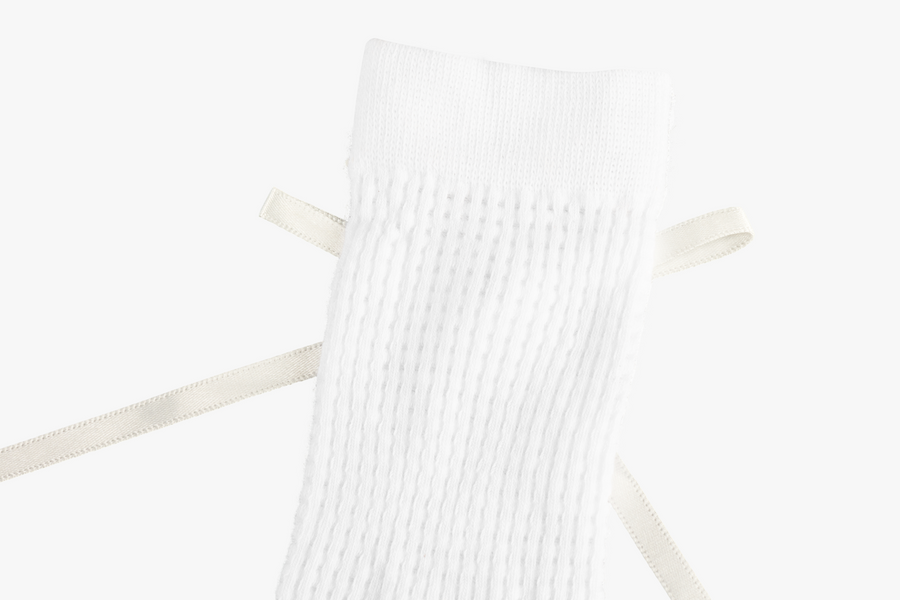 MESH RIBBON KNEE SOCKS