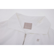 BACK SHIRRING ZIP-UP VEST