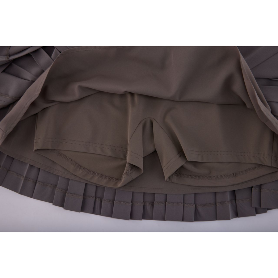 DOUBLE PLEATED BAND SKIRT