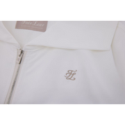 BACK SHIRRING ZIP-UP VEST