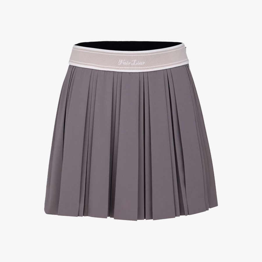 DOUBLE PLEATED BAND SKIRT