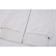 BACK SHIRRING ZIP-UP VEST