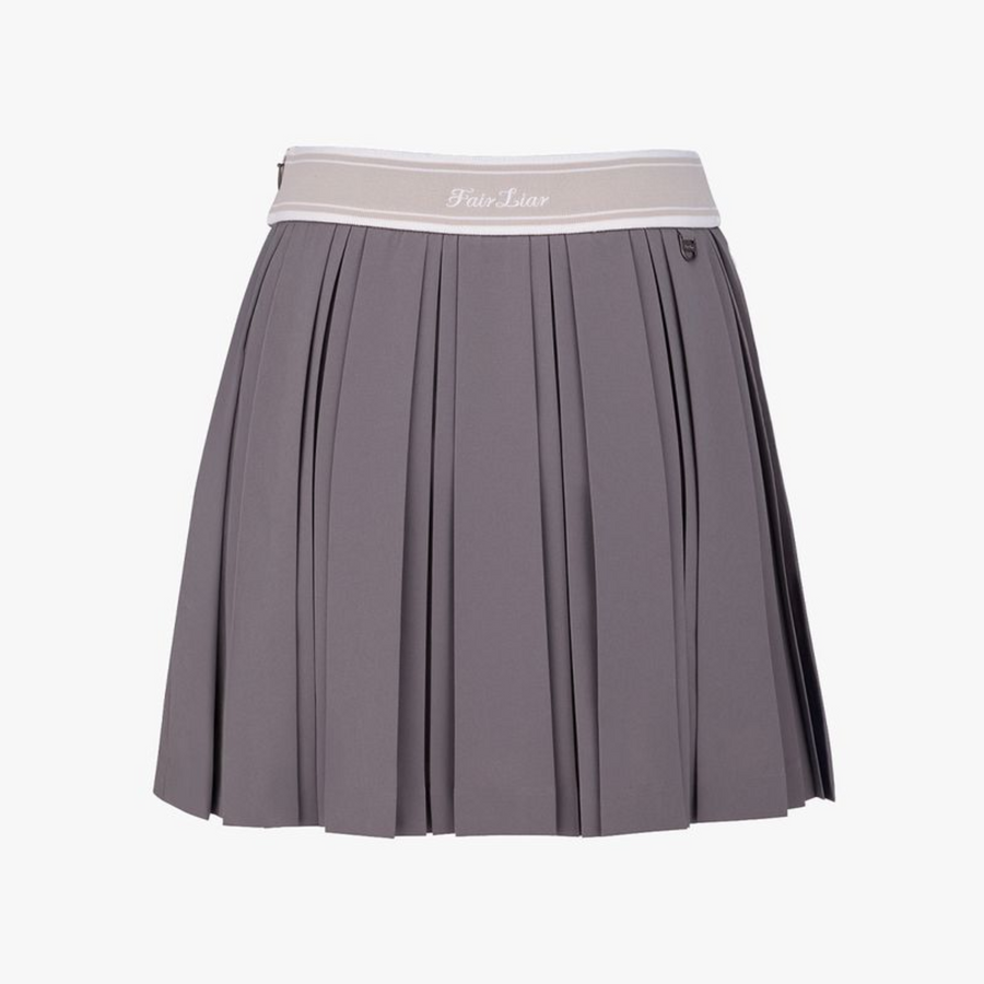 DOUBLE PLEATED BAND SKIRT