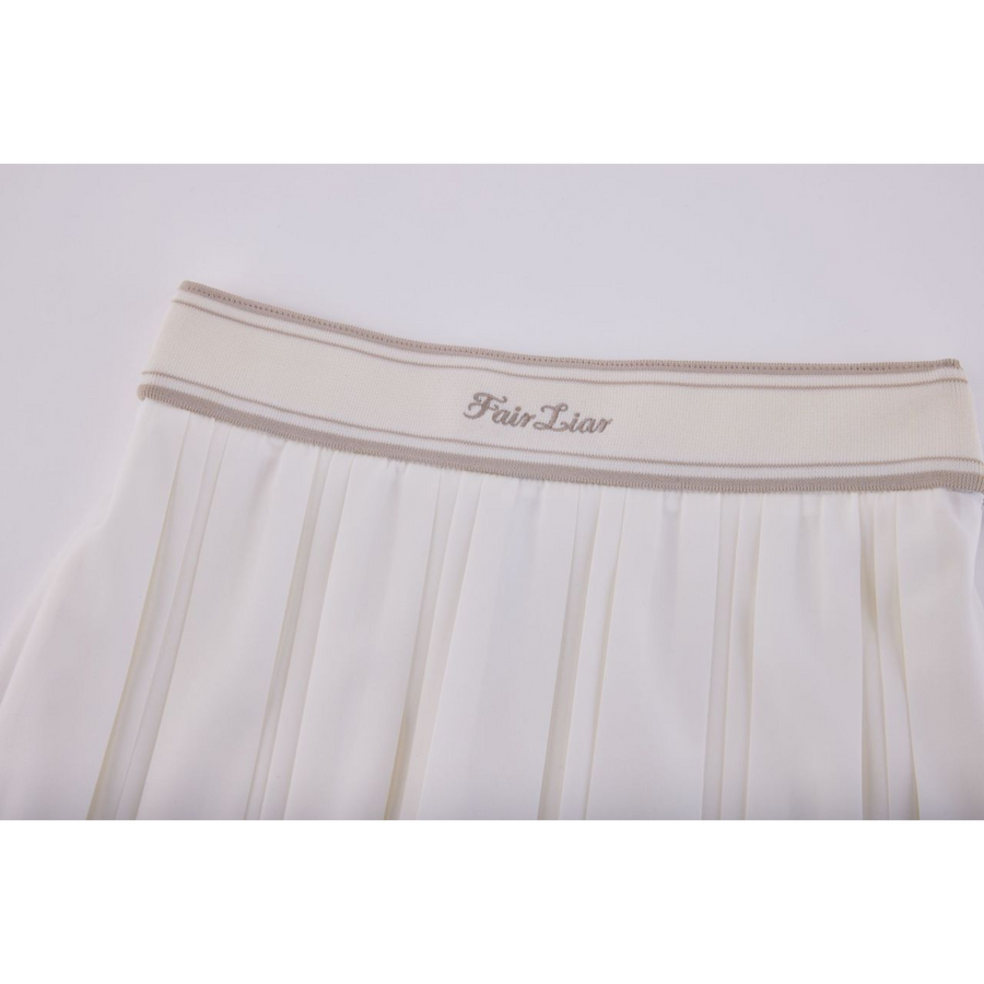 DOUBLE PLEATED BAND SKIRT