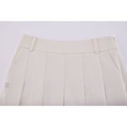LETTERING JACQUARD PLEATED SKIRT
