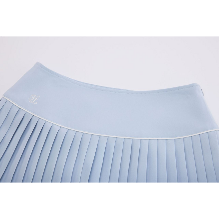 SILK TWIST FLARE PLEATS SKIRT