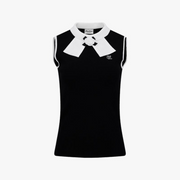 DETACHABLE CORSAGE SLEEVELESS KNIT