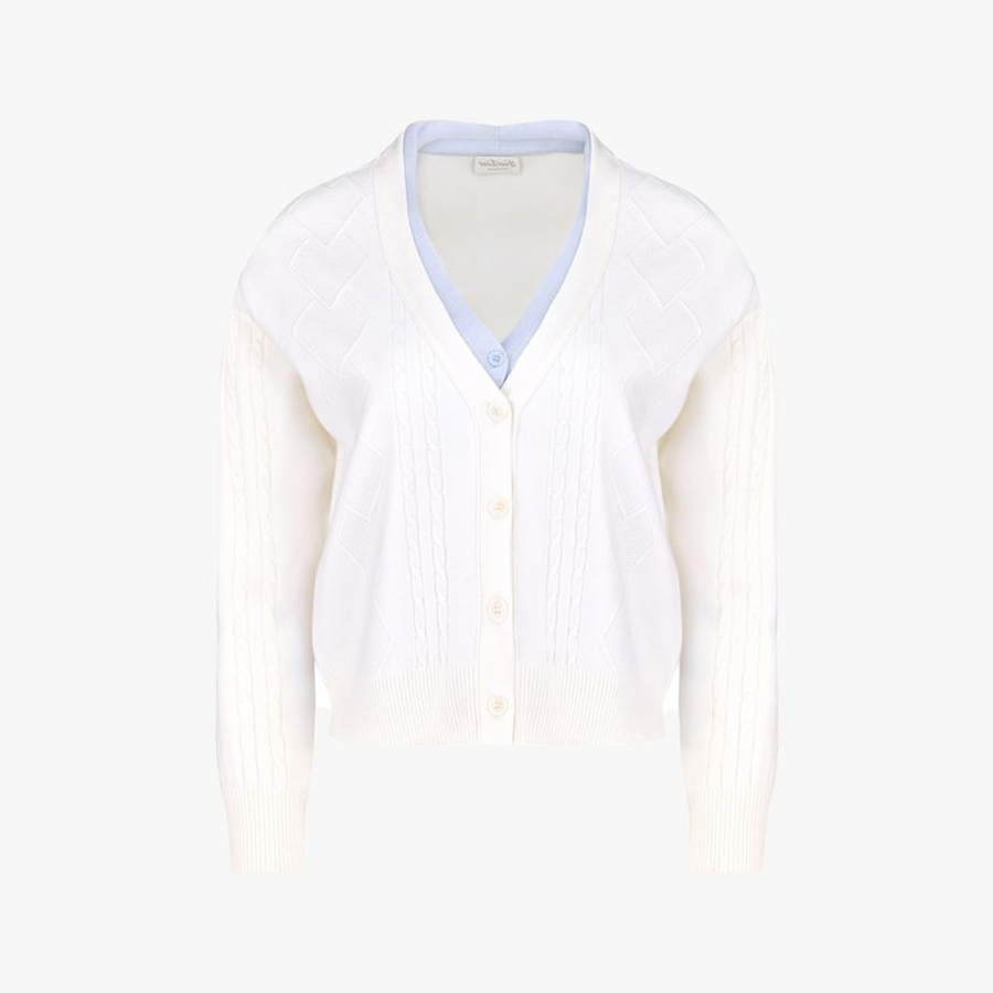 DOUBLE LAYER V-NECK CARDIGAN