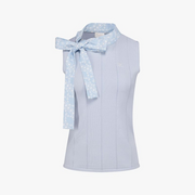 PATTERN RIBBON SLEEVELESS KNIT